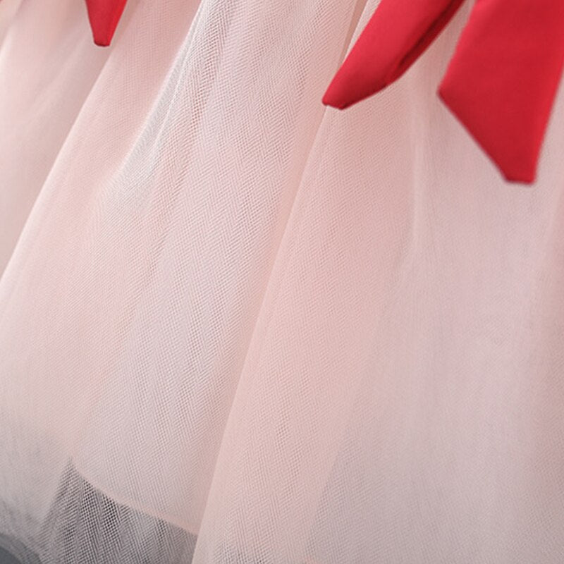 Vintage Chinese Style Embroidered Baby Party Mesh Dress for Girls