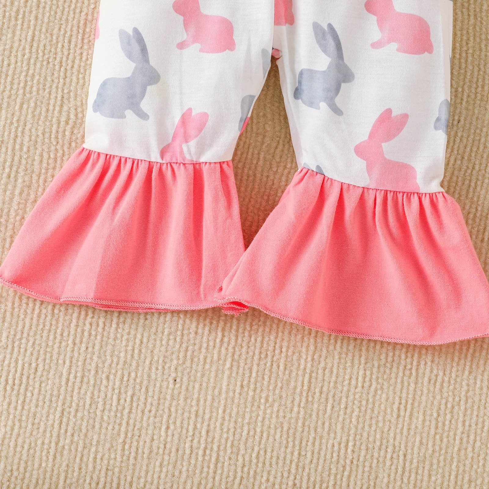 4Pcs Newborn Infant Baby Girls Cute Summer Clothes Sets with Rabbit Theme