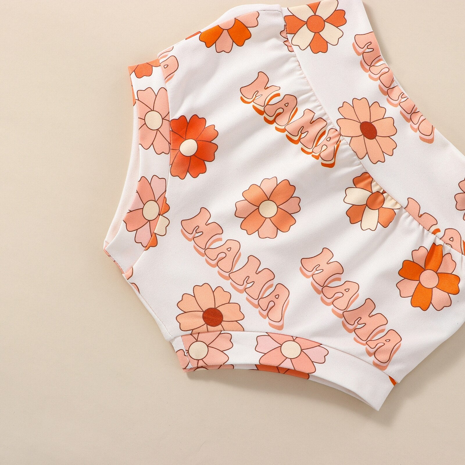 Adorable Infant Toddler Baby Girls Summer Clothes Sets with Letter Print Bodysuits and Floral Shorts