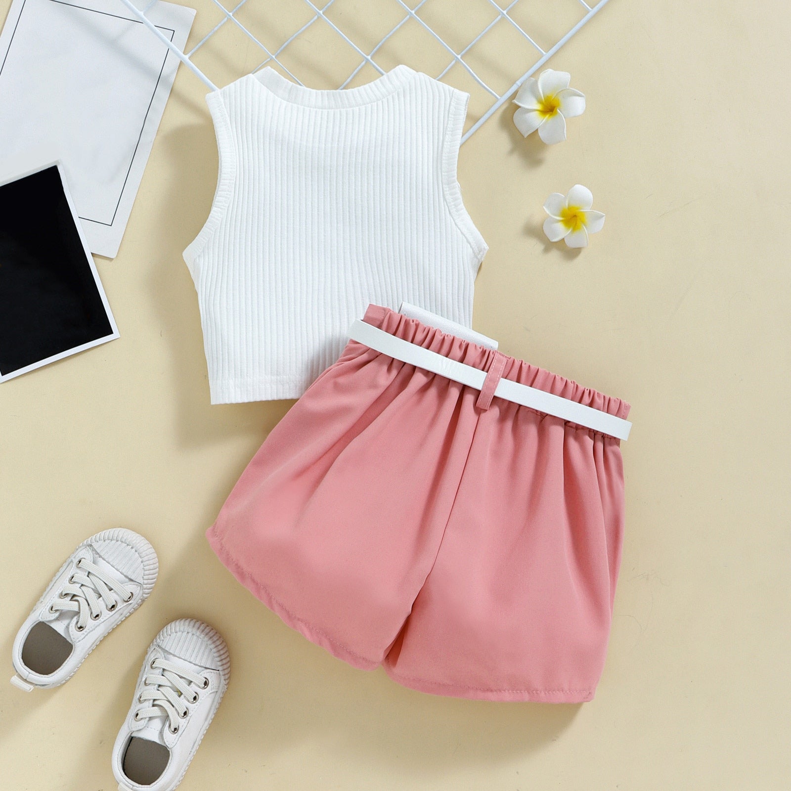 Stylish and Comfy 3-Piece Summer Outfit Set for Infant Baby Girls