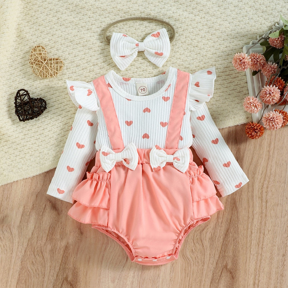 Cute and Comfy Baby Girl Bodysuits with Ruffle Sleeves and Flower Prints