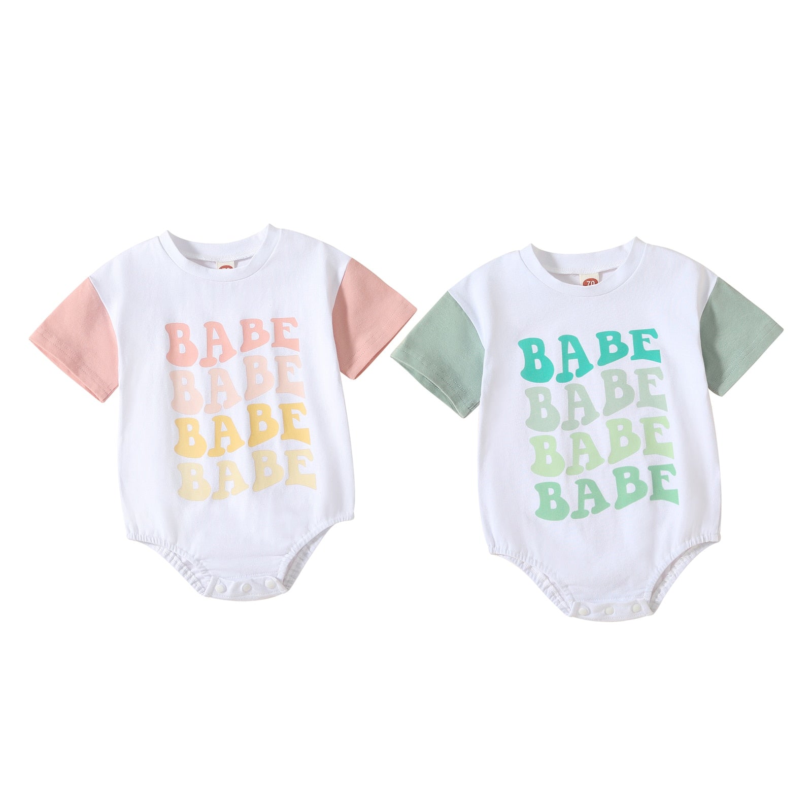 Casual Short Sleeve Bodysuit for Newborn Baby Girls and Boys