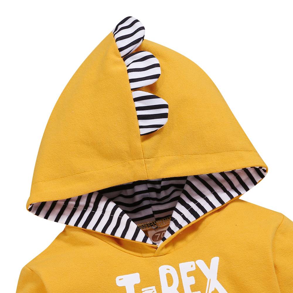 Adorable Baby Boys Bodysuit Set with Hooded Hoodie and Pants for Spring
