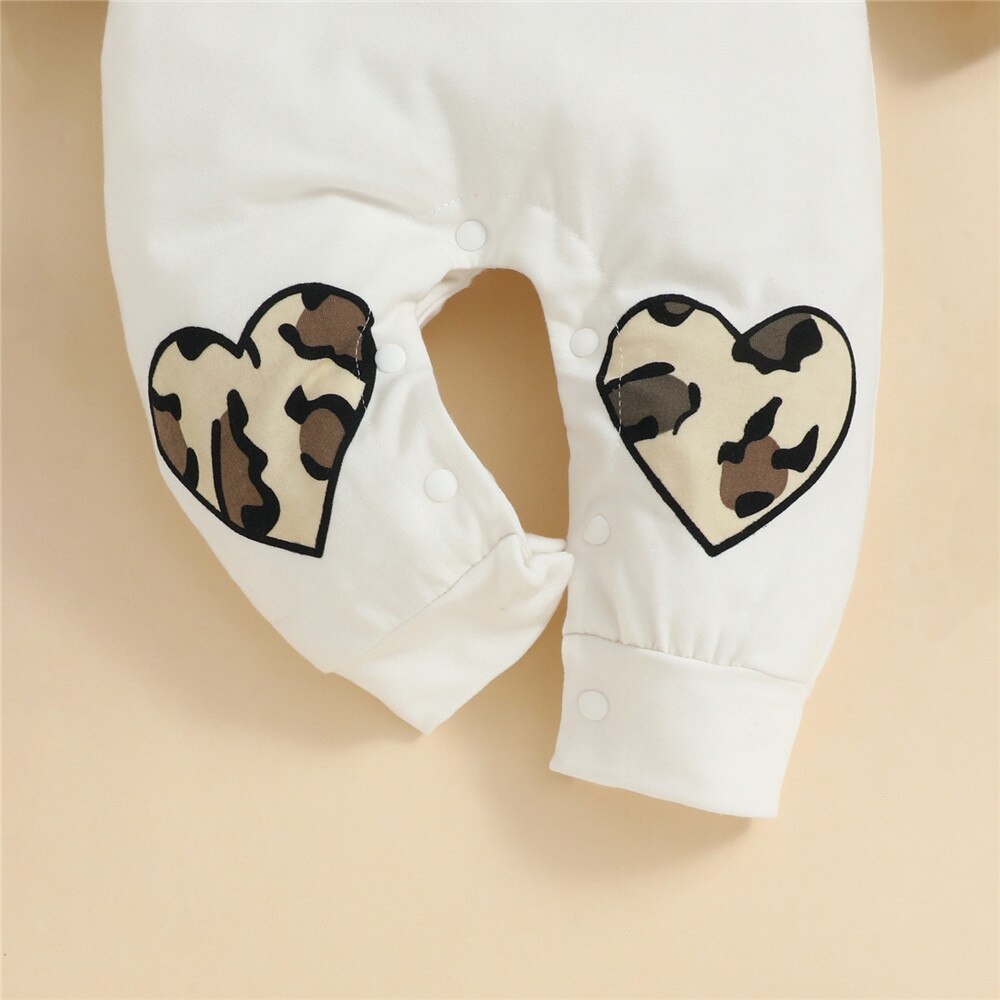 Baby Rompers with Hat and Letter Print