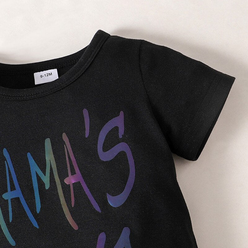 Infant Baby Boys Summer Letter Short Set