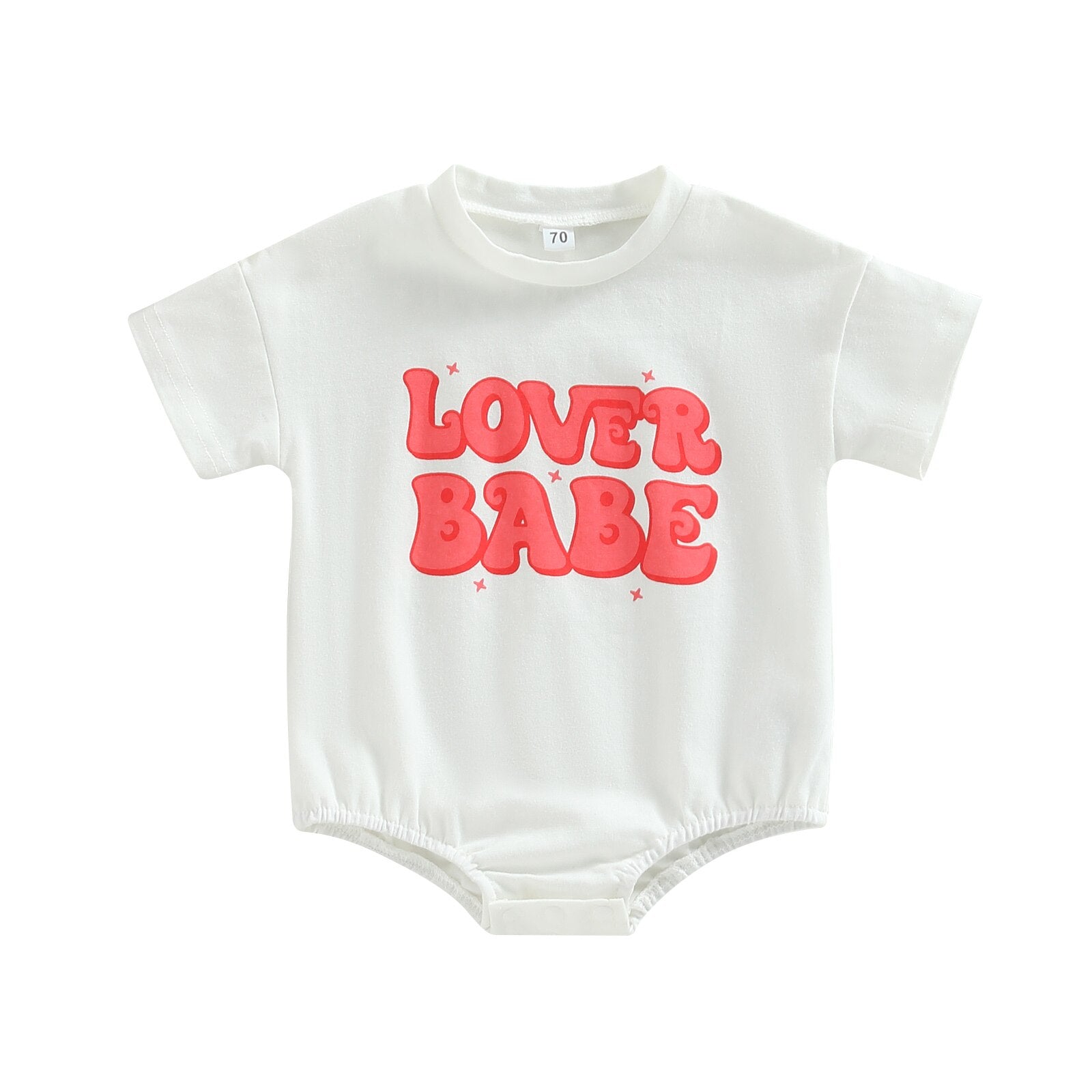 Summer Casual Baby Girls Romper with Fun Letter Print