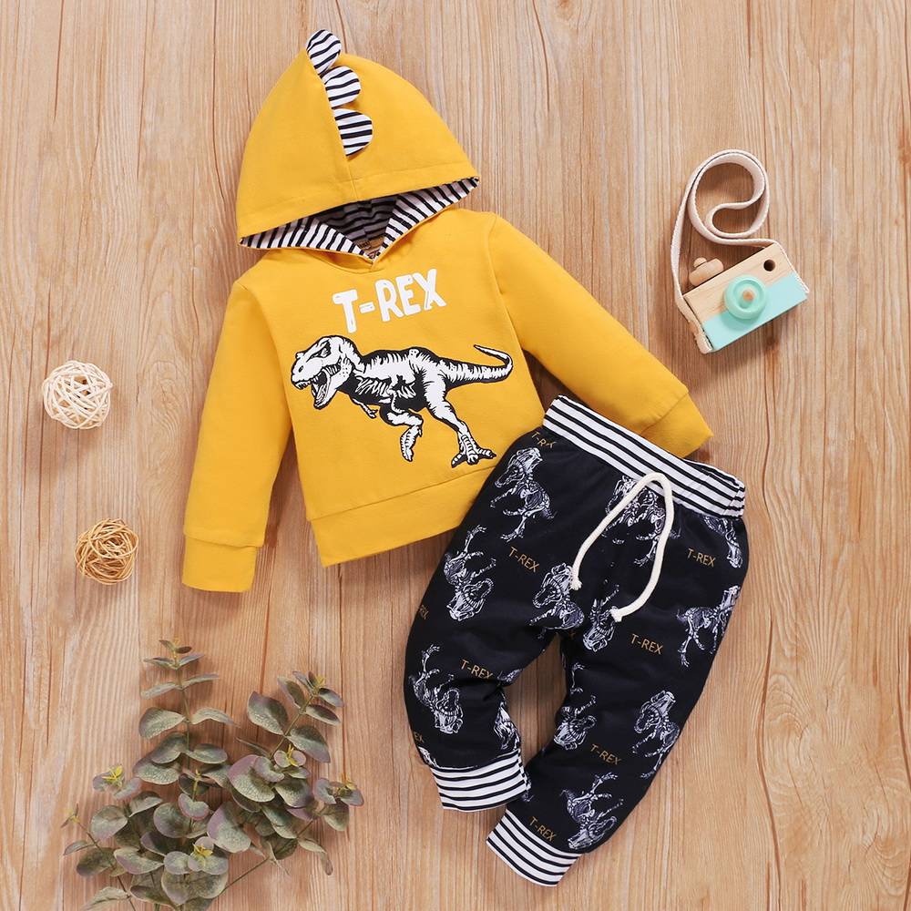 Adorable Baby Boys Bodysuit Set with Hooded Hoodie and Pants for Spring