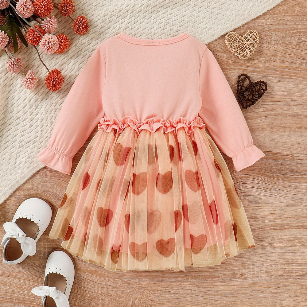 Dress for Girls: Long Sleeve Toddler Newborn Infant Outfit