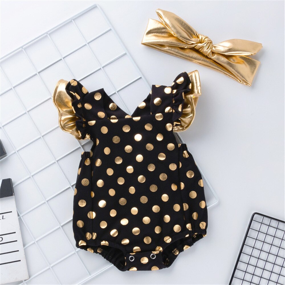 Adorable Flying Sleeve Baby Bodysuit with Watermelon Print for Girls
