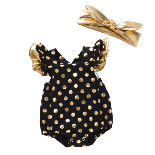 Adorable Flying Sleeve Baby Bodysuit with Watermelon Print for Girls