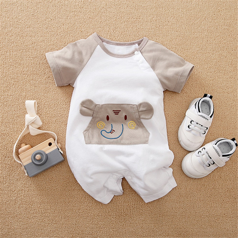 Adorable Dinosaur-themed Baby Boy Rompers for Summertime Fun