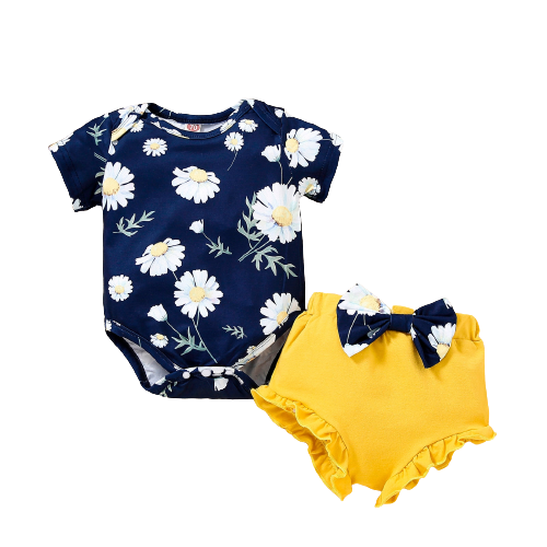 Adorable 3-Piece Princess Clothes Sets for Infant Baby Girls: Lace Patchwork Rompers, Tutu Skirts, and Lovely Bowknots