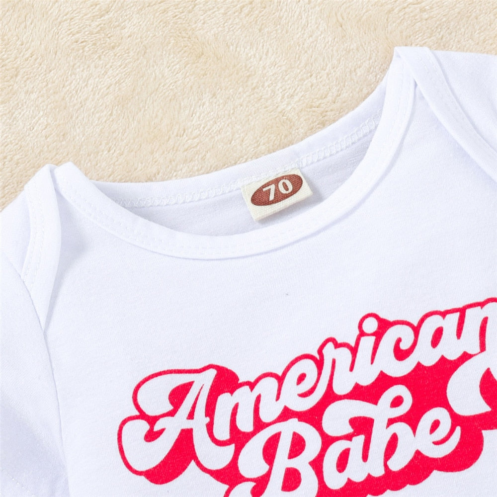 Adorable 4th of July Outfit for Toddler Boys - Letter Bodysuit and Striped Overalls