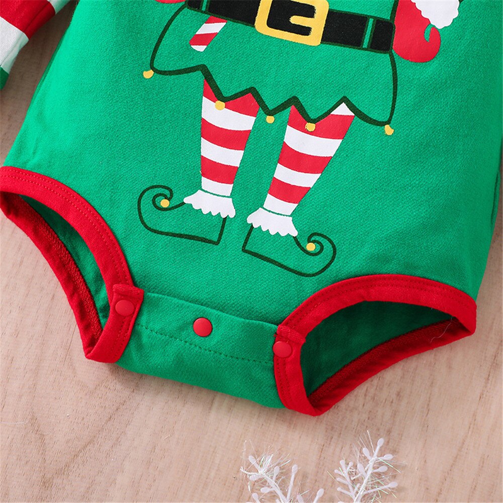 Christmas Festival Baby Clothes Set with Bodysuit and Hat