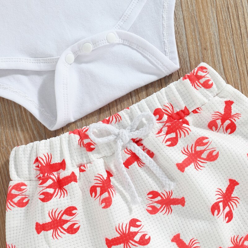 Summer Cartoon Print Baby Clothes Sets