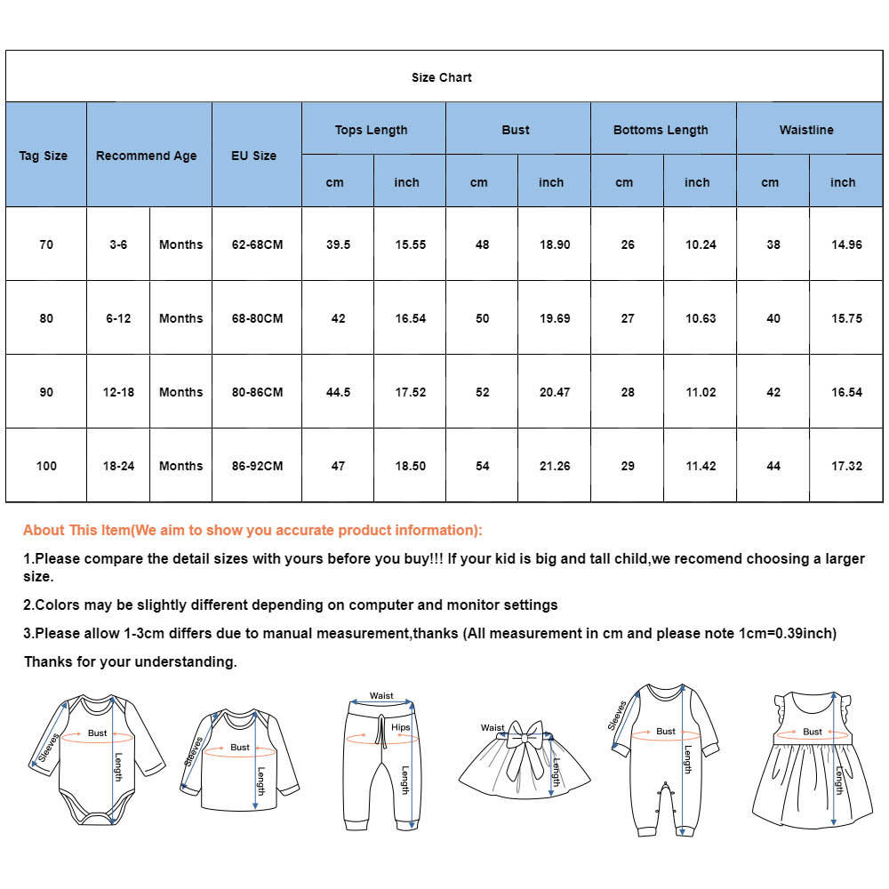 Adorable 3Pcs Baby Girl Spring Outfit - Long Sleeve Romper Dress + Headband Set