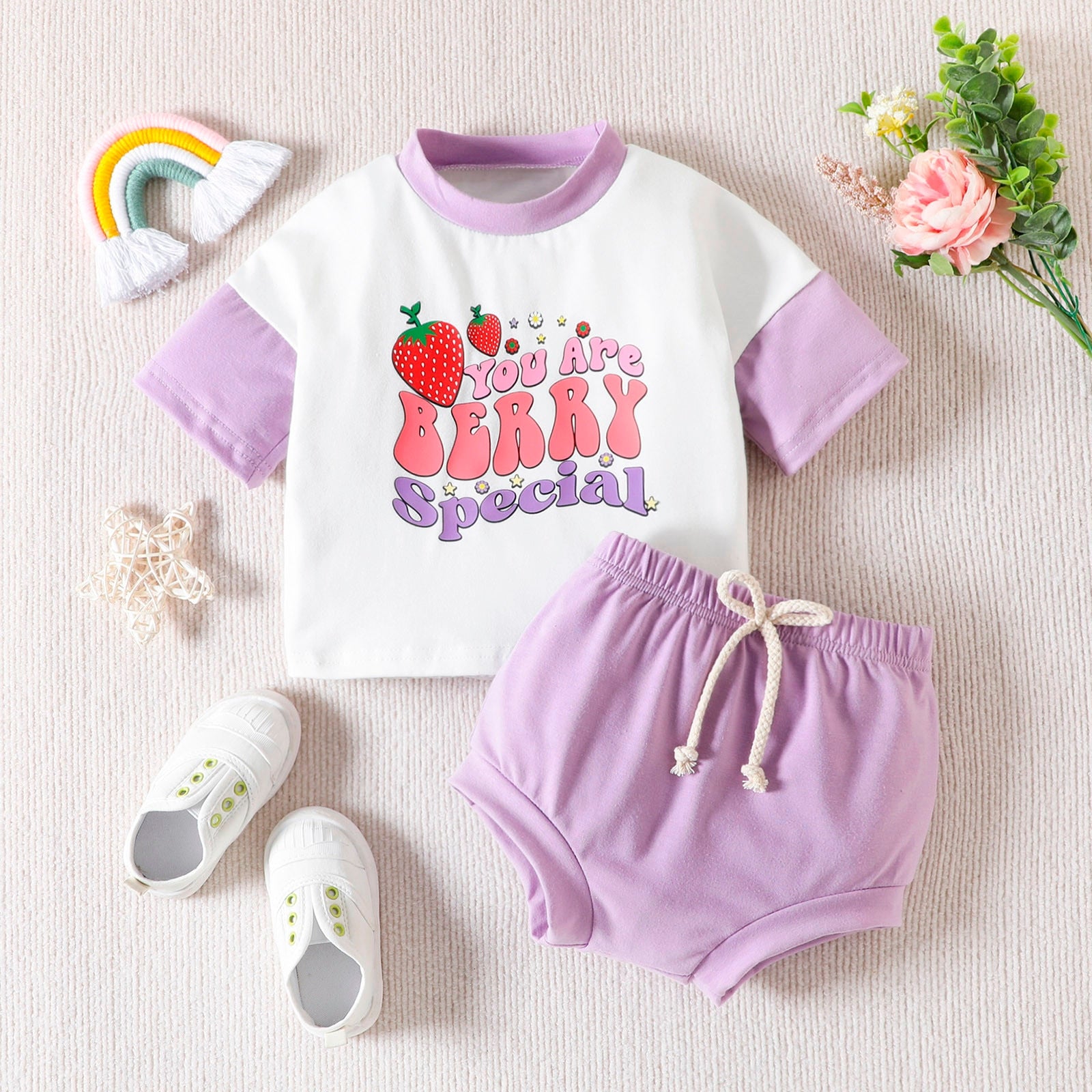 My First Baby Easter Outfits - Cute Rabbit Clothing Short Sleeve T-shirts + Shorts Sets