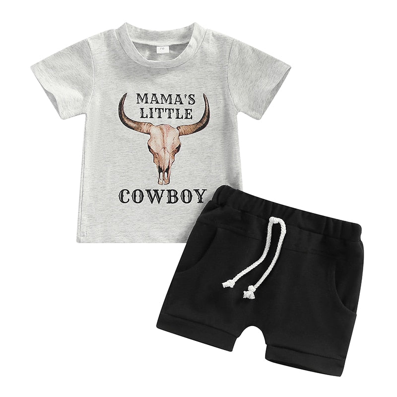 Cute Cow Print Baby Clothes Set for Boys