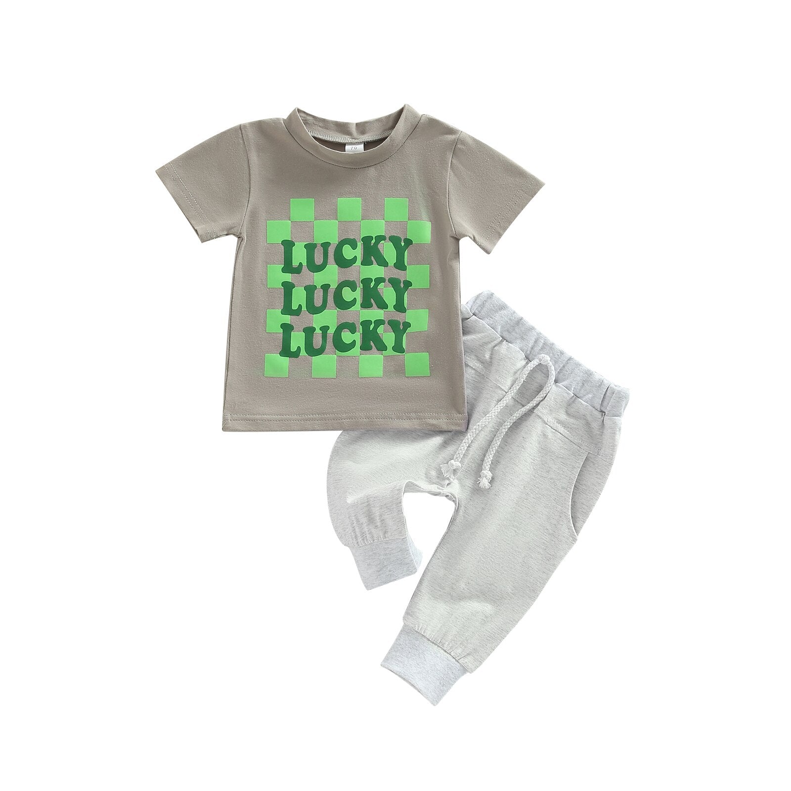 Stylish and Comfortable Summer Baby Boy Clothes Set with Crew Neck T-Shirt and Sweatpants