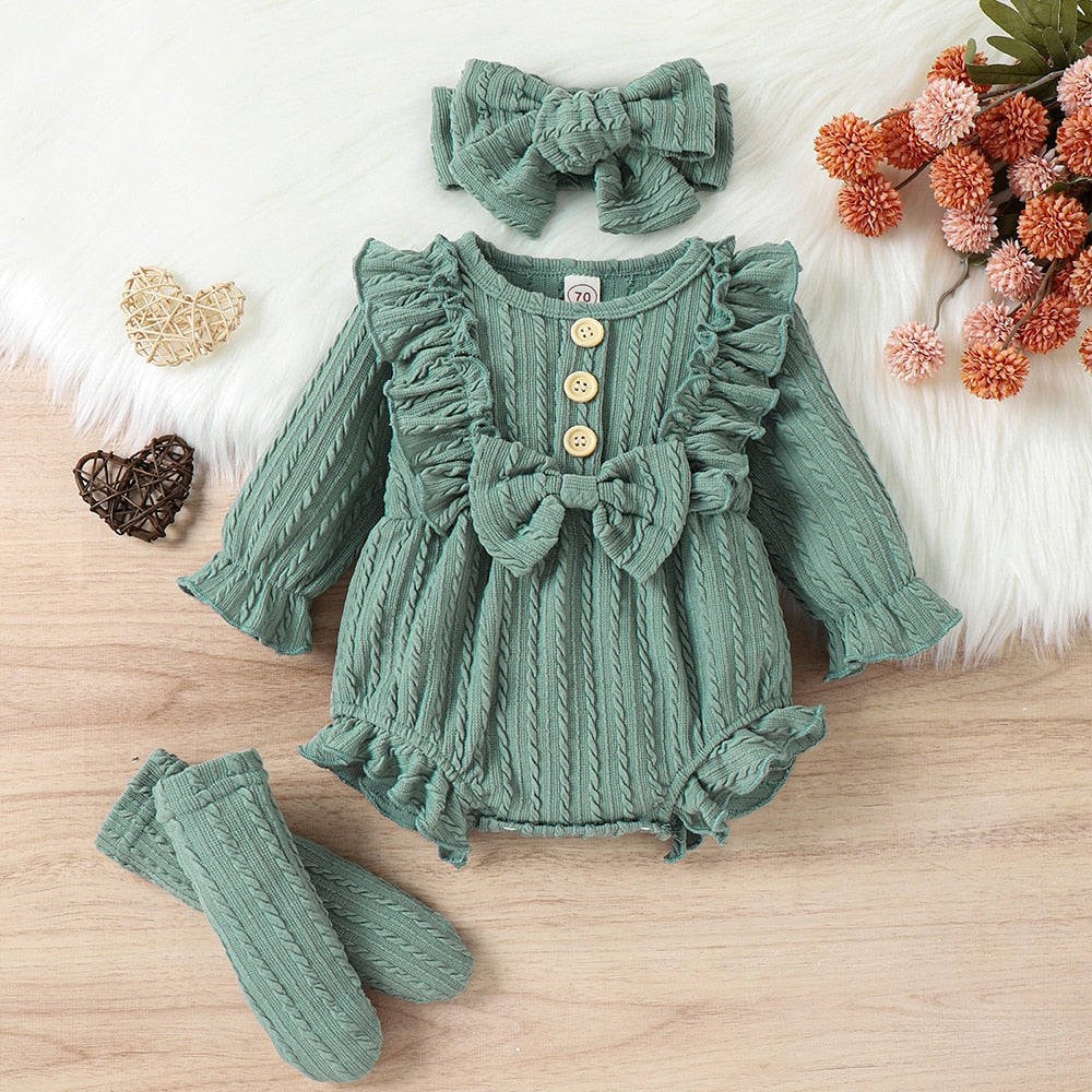 Adorable 3-Piece Dress Set for Baby Girls - Perfect for Any Occasion