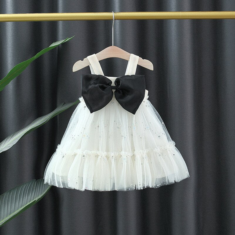 Sweet and Stylish Summer Baby Girls Camisole Dresses with Sequins for Party and Evening