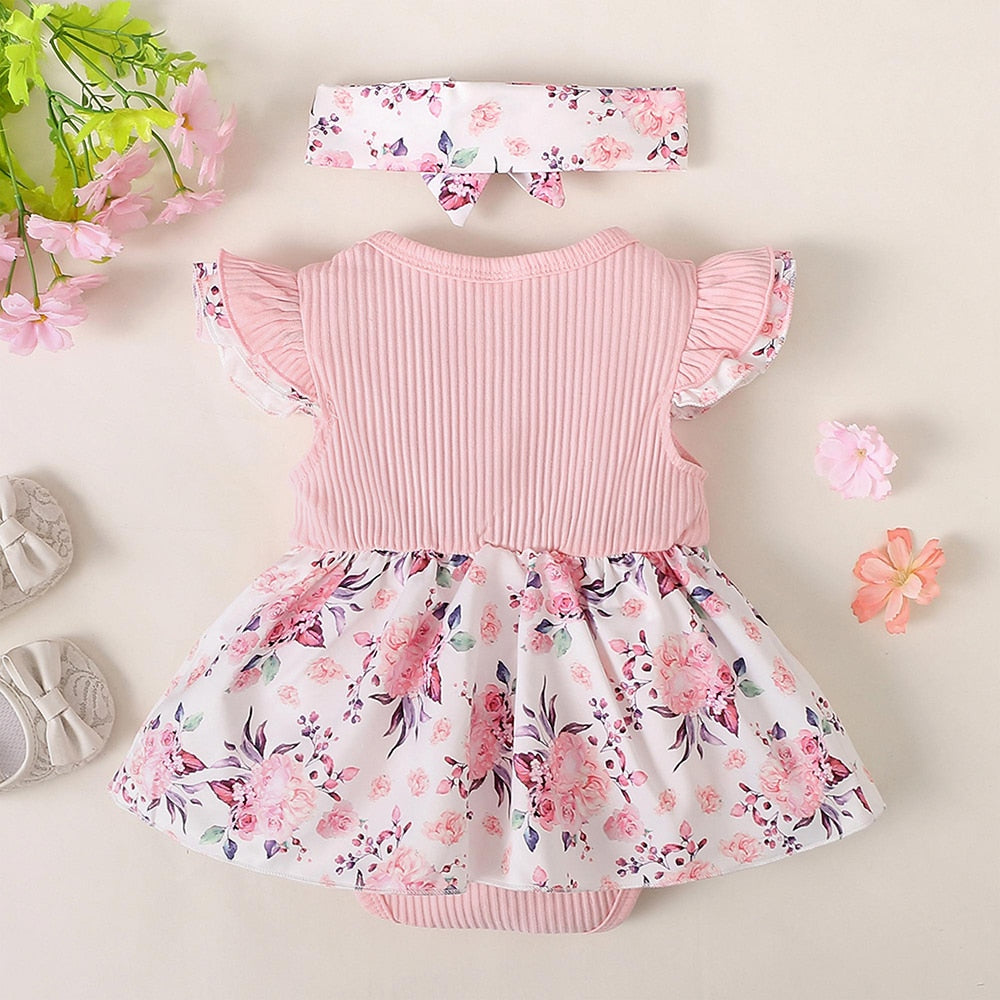 Cute and Comfy Romper Dress Set for Baby Girls - Perfect for Summer