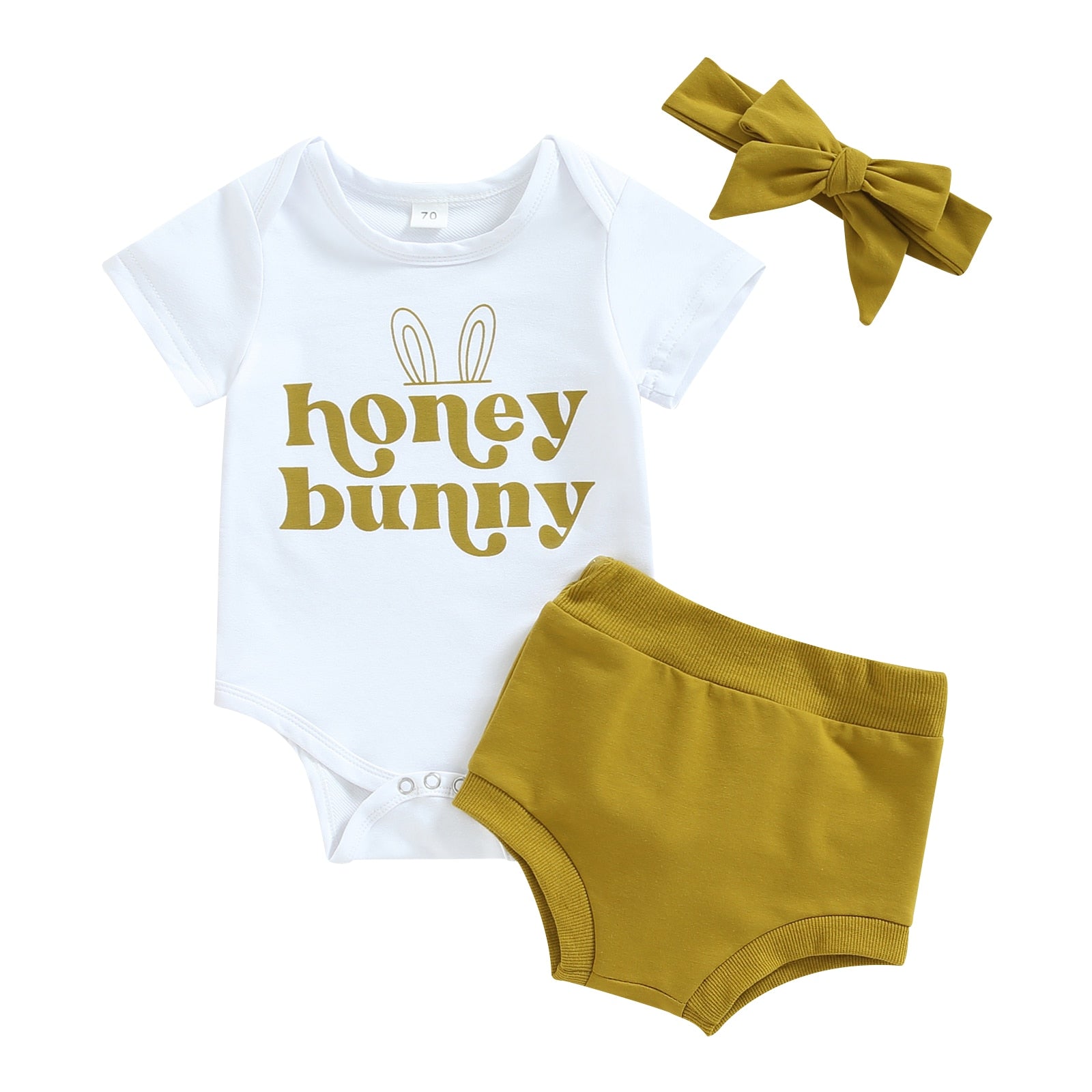 Easter Toddler Baby Girls Clothes Set Bunny Rabbit Letter Romper Pompom Shorts Summer Outfits