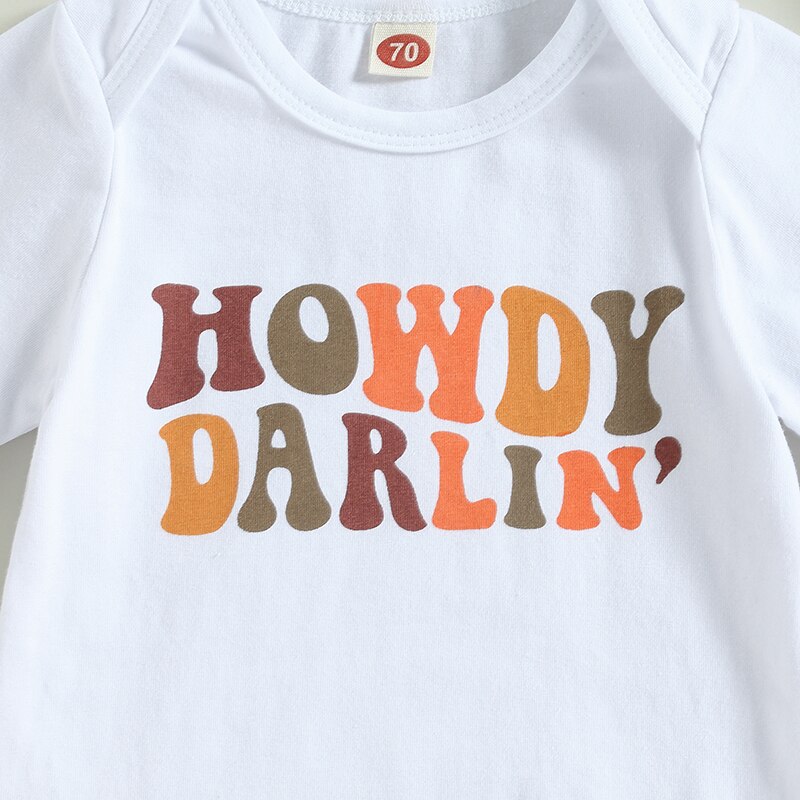 Adorable Newborn Baby Girls Summer Clothing Sets with Letter Print Bodysuits and Floral Flare Pants