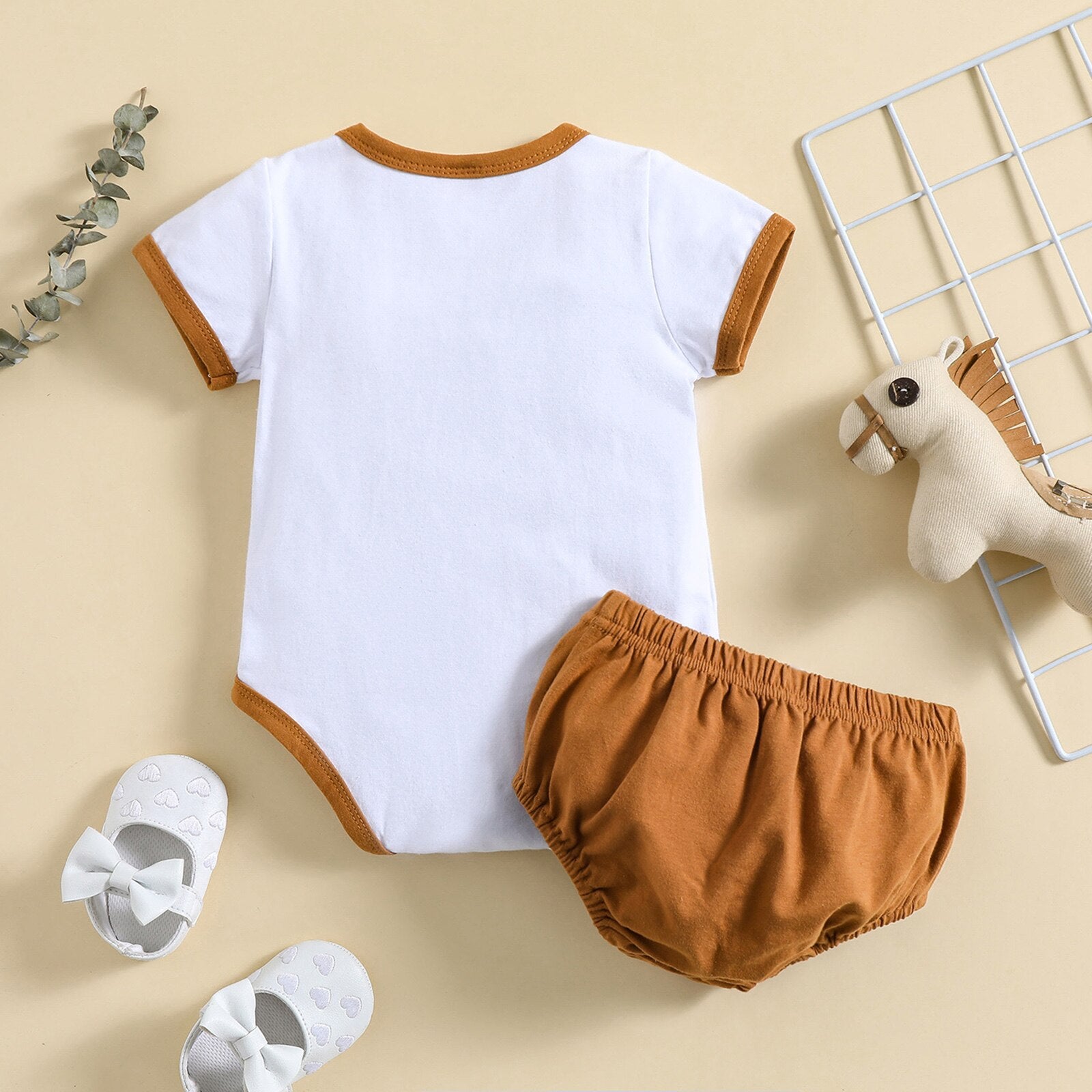 Cute Animal Print Baby Girl 2Pcs Summer Outfit