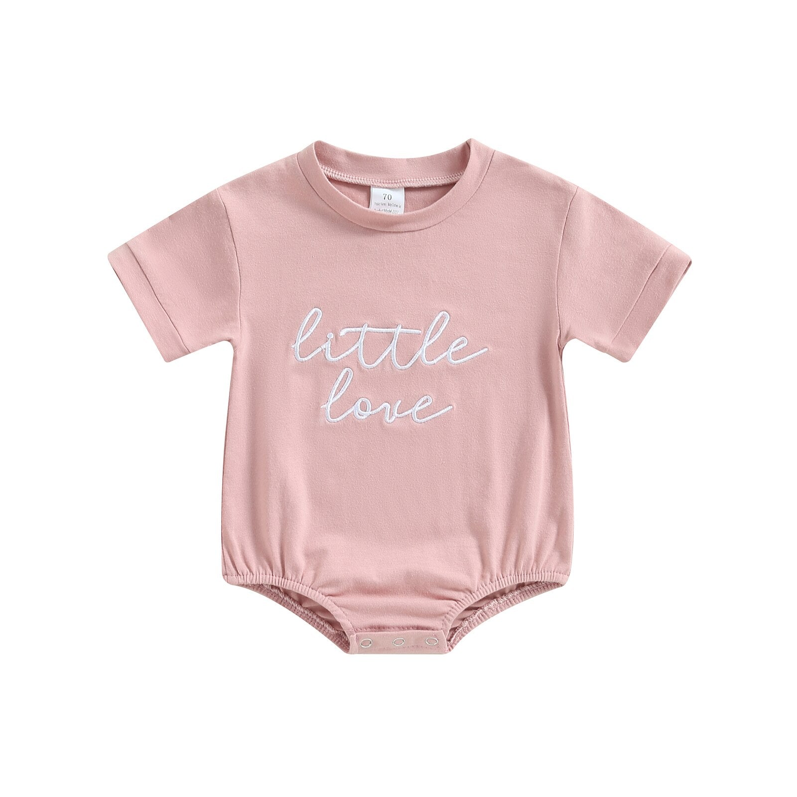 Adorable Baby Romper with Embroidered Letters