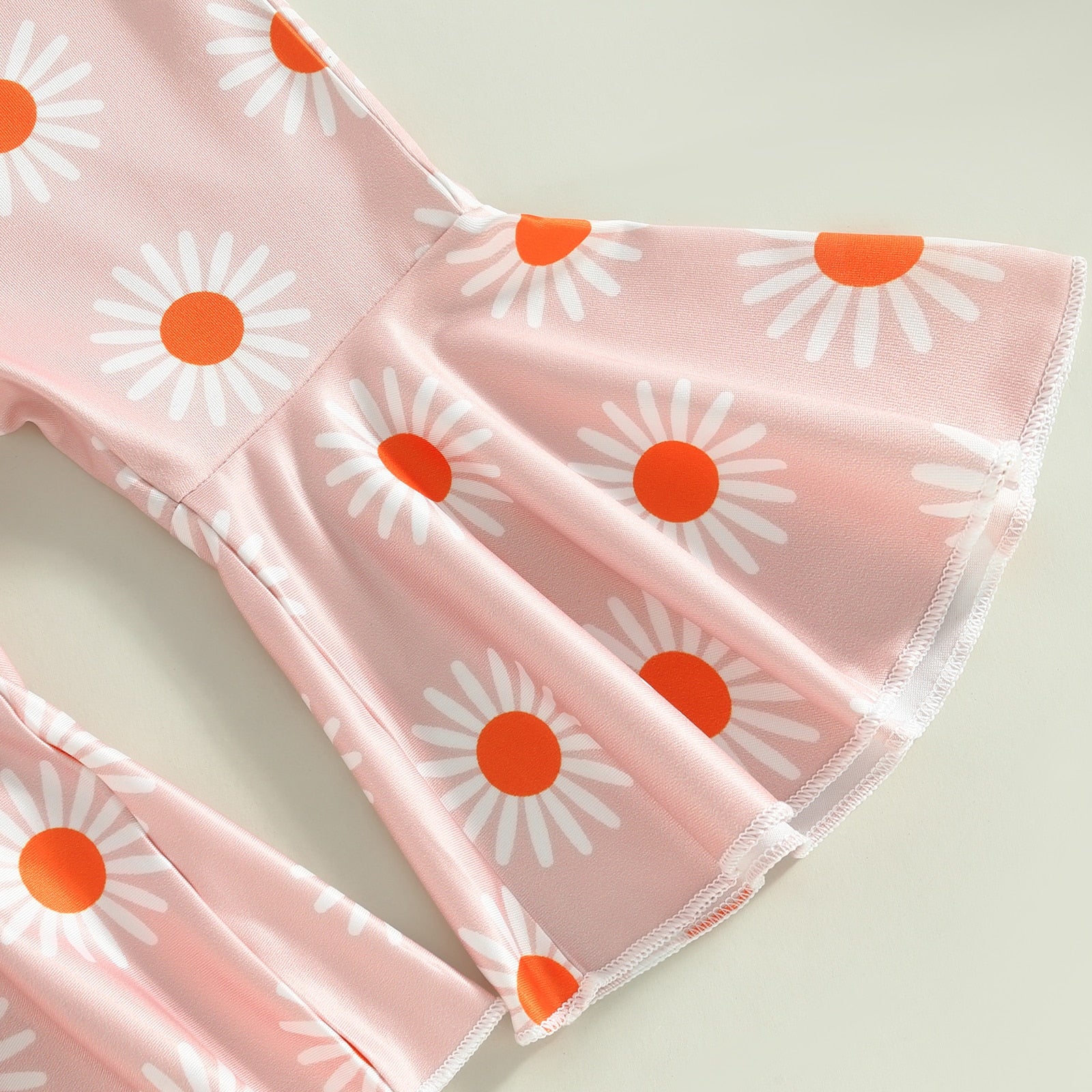 Adorable Newborn Baby Girls Summer Outfits Sets with Rainbow Print and Floral Flared Pants