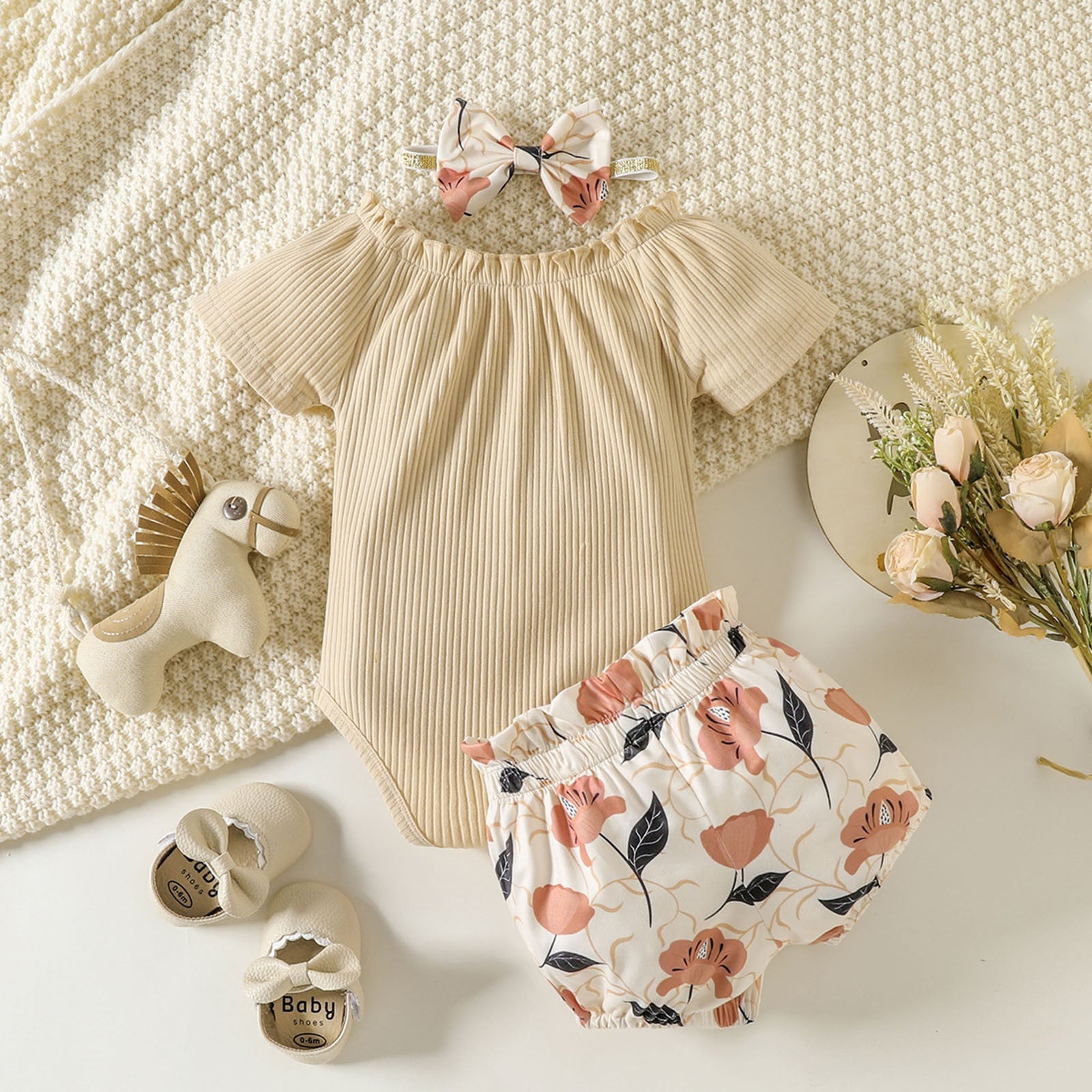 Cute and Comfortable Newborn Infant Girls Clothes Sets for Summer