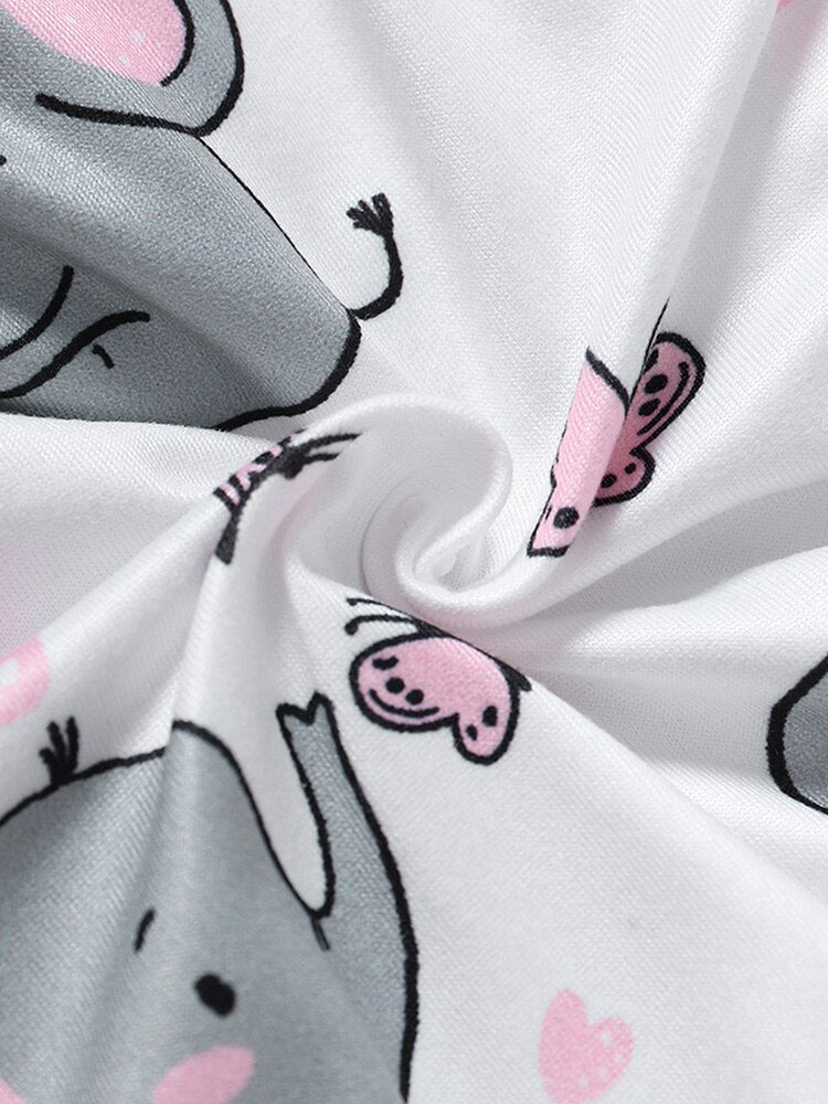 Adorable Butterfly and Elephant Printed Rompers for Baby Girls