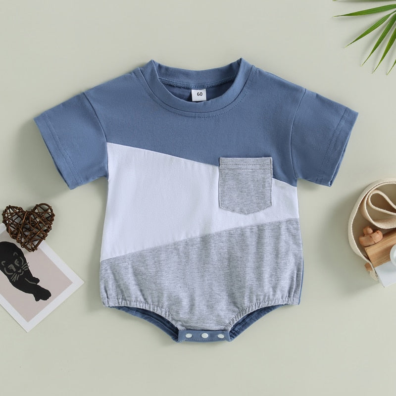 Newborn Infant Baby Boy Casual Summer Bodysuit
