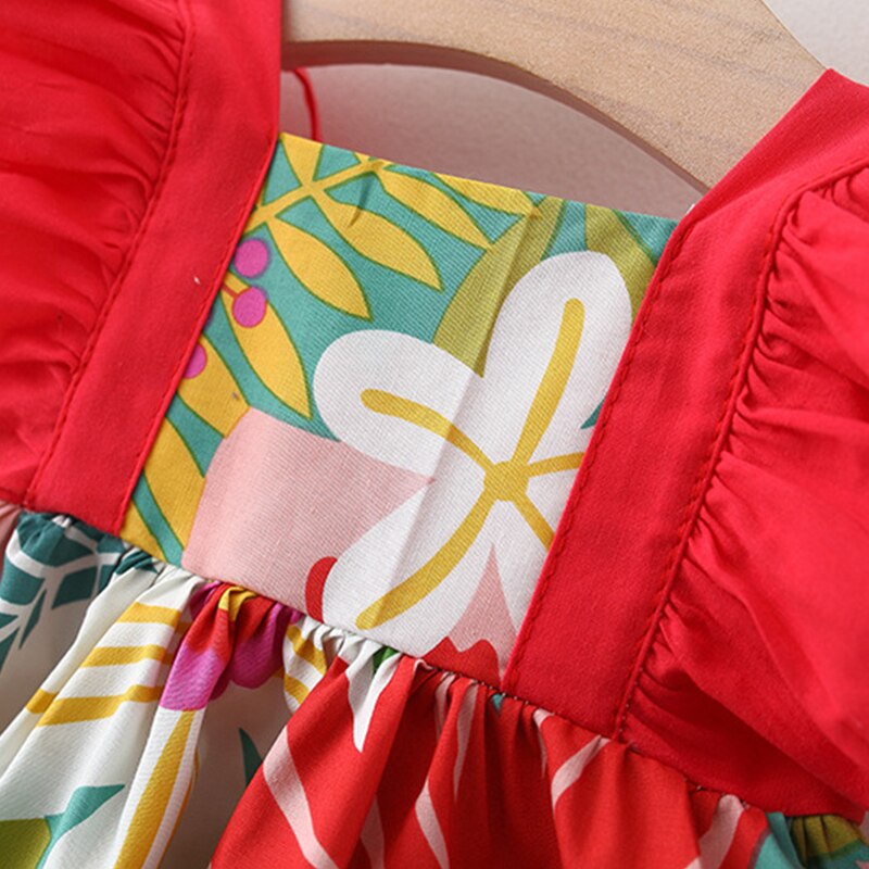 Sweet Flower Baby Girl Dress Set for Summer