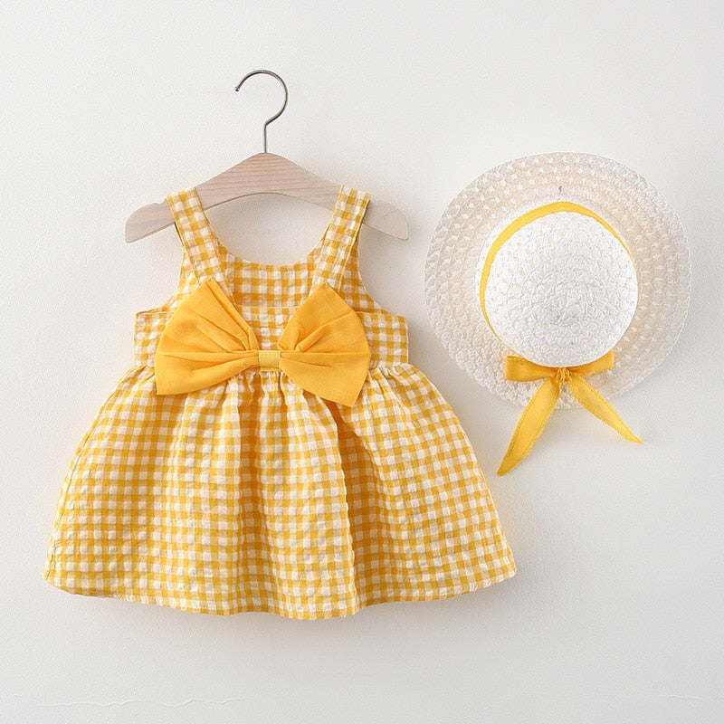 Sweet Plaid Summer Dresses for Baby Girls