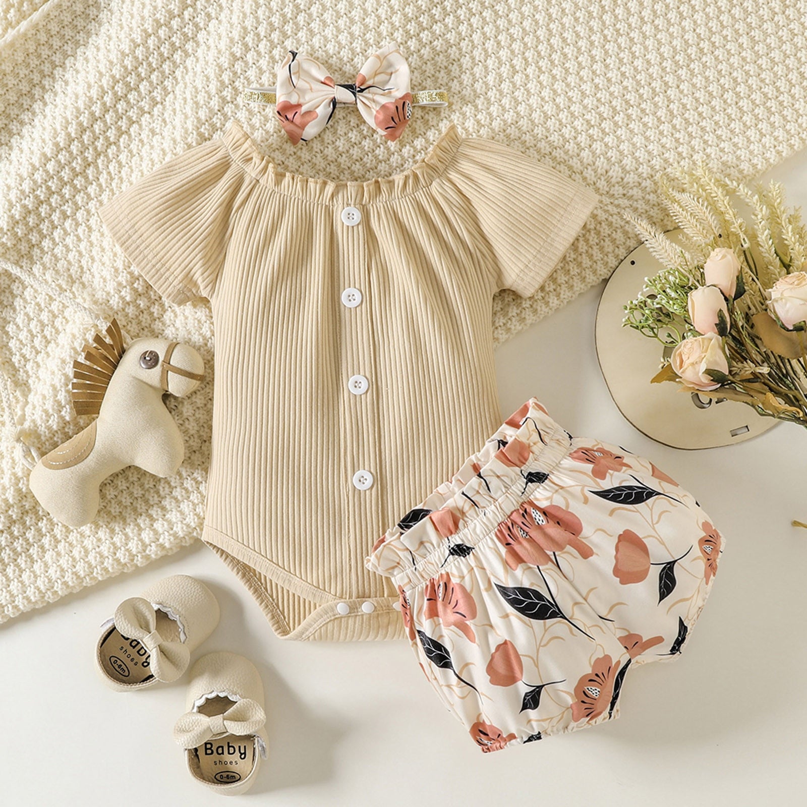 Cute and Comfortable Newborn Infant Girls Clothes Sets for Summer