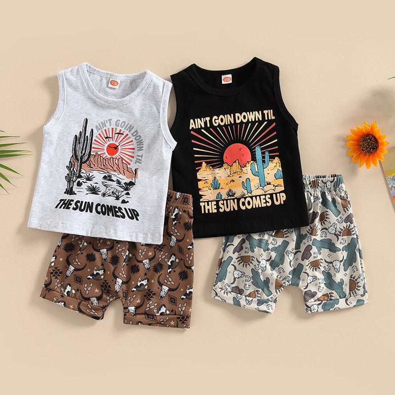 Trendy Summer Clothing Sets for Newborn Baby Boys