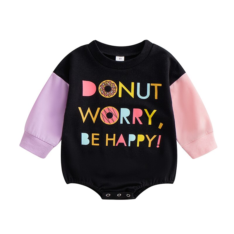 Lovely Autumn Newborn Baby Girls Donut Rompers Clothes