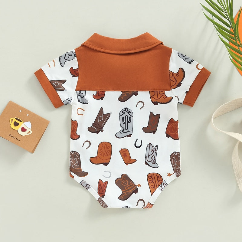 Dress Your Little Gentleman in Style with Summer Newborn Baby Boys Bodysuits