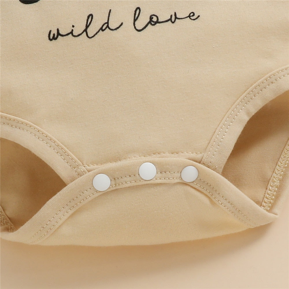 Cute Newborn Girls Clothing Set - Rainbow Print Toddler Baby Clothes