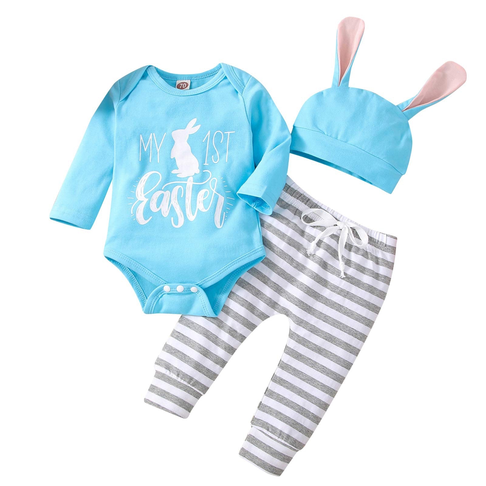 Easter Long Sleeve Clothes Sets for Infant Boys and Girls