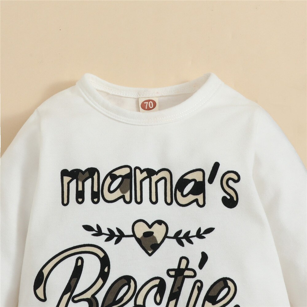 Baby Rompers with Hat and Letter Print