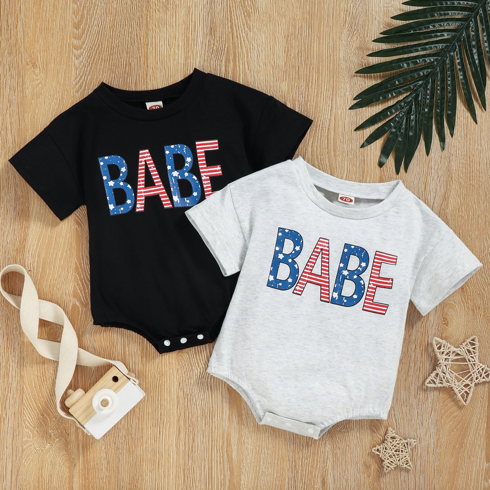 Funny Infant Short Sleeve Romper for Baby Boys and Girls, 0-24 Months