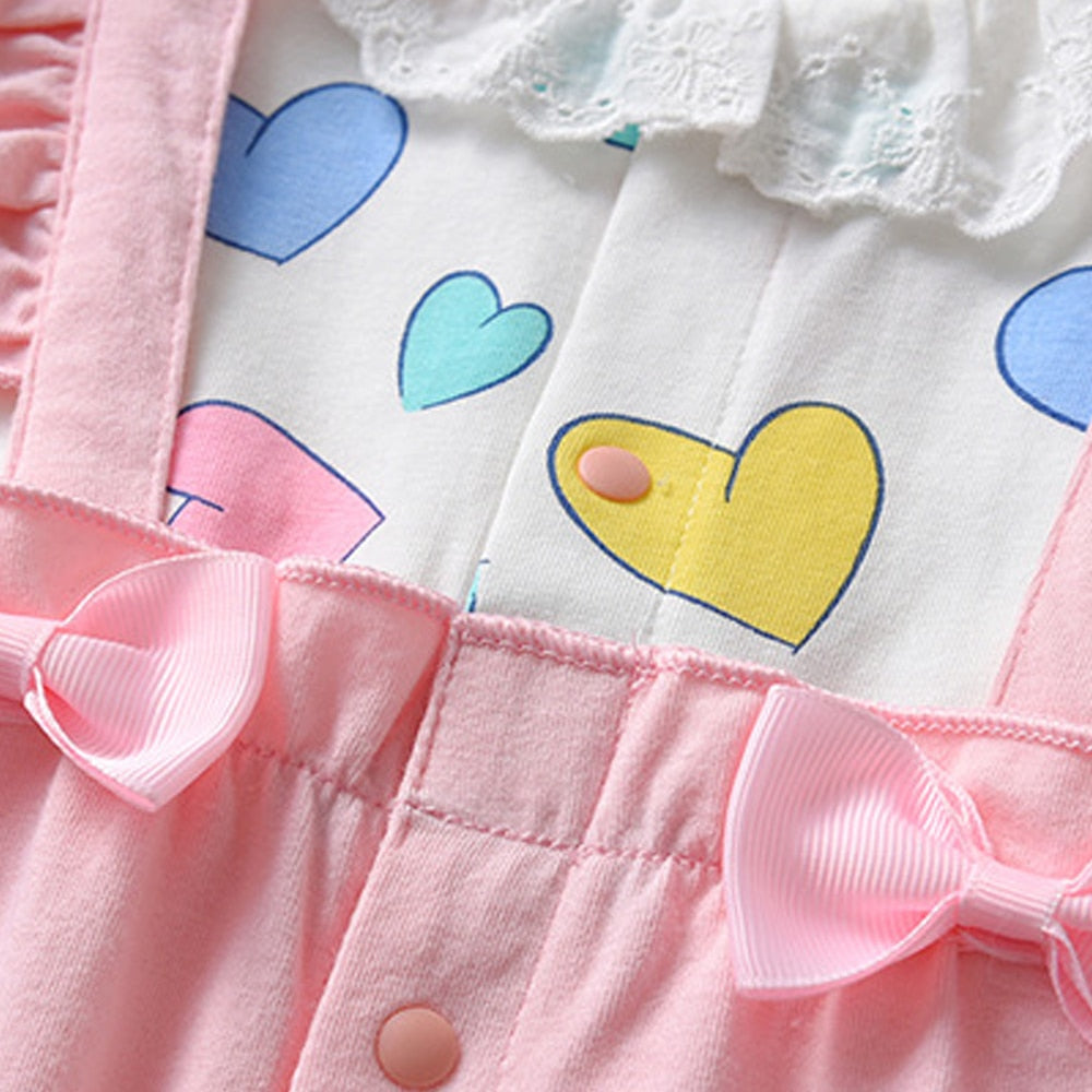 Adorable Baby Girl Valentine's Day Romper