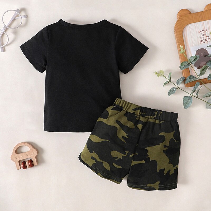 Infant Baby Boys Summer Letter Short Set
