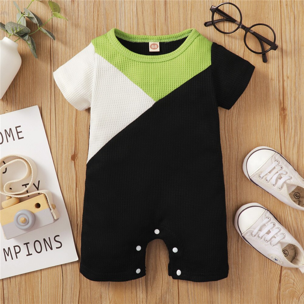 Premium Quality Patchwork Baby Rompers for Comfortable and Stylish Look