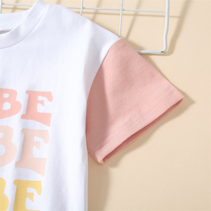 Casual Short Sleeve Bodysuit for Newborn Baby Girls and Boys