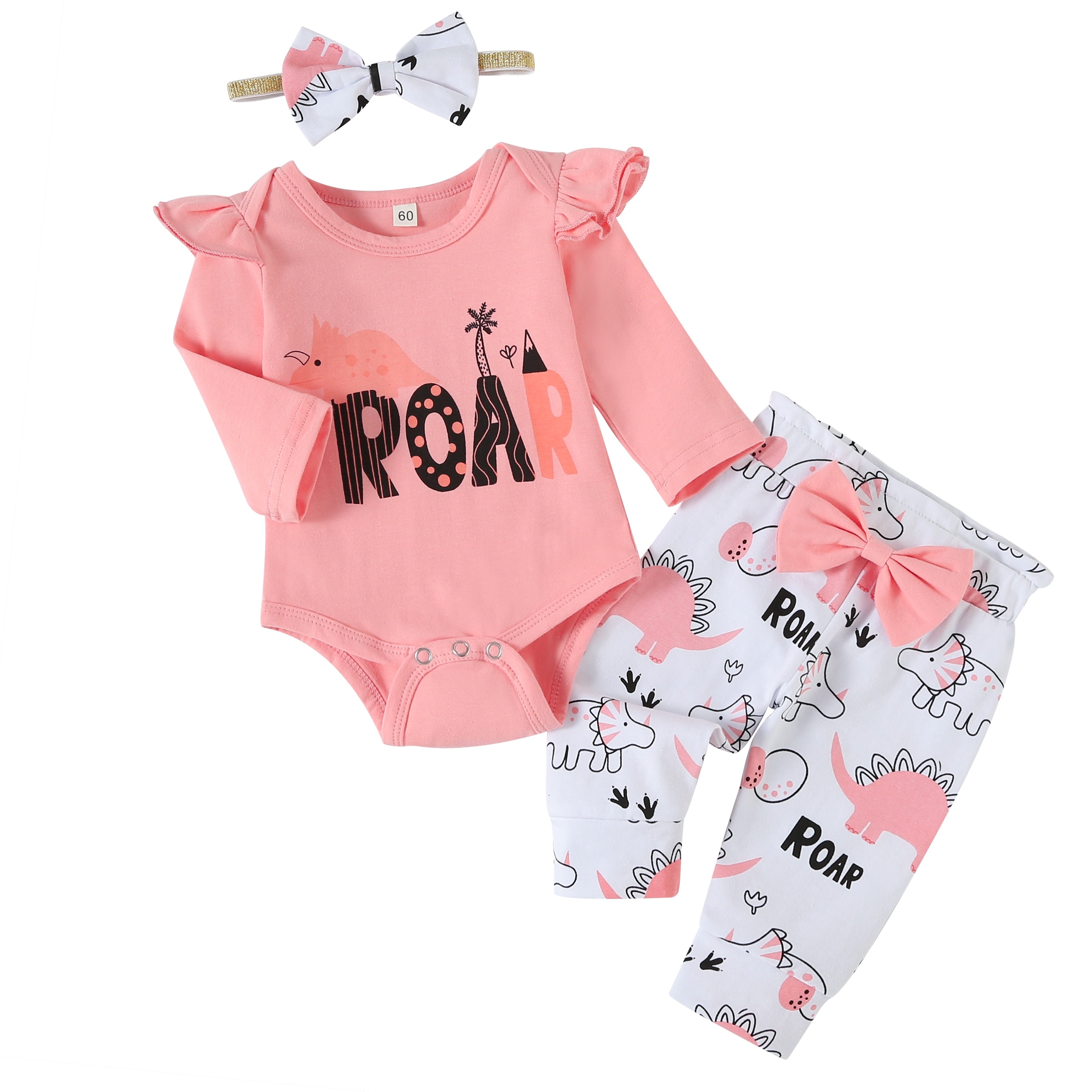 Adorable Baby Girl Clothes Sets with Ruffles, Rompers, Insect Prints, and Bow Pants