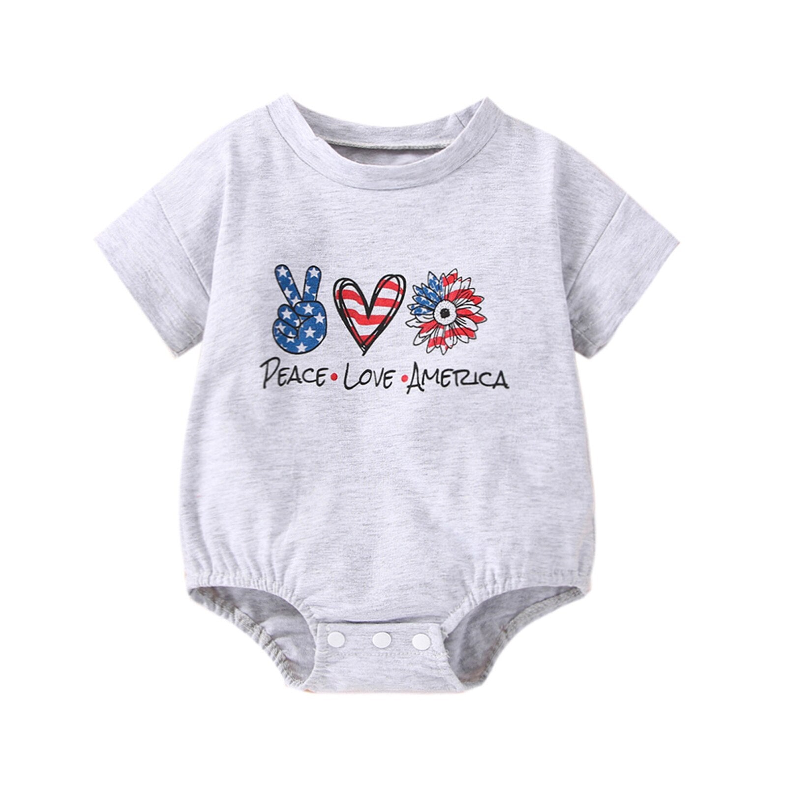 Cute Toddler Girls' Short Sleeve Letter Print Romper for Summer